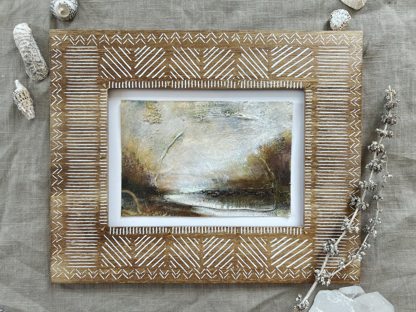 "Calmness Within" - Original Artwork on Fine Art Grainy Gallery Paper (framed)